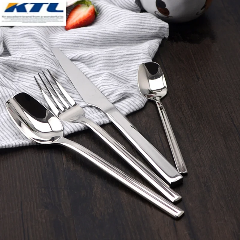 KTL 24Pcs/lot Dinnerware Set Top Quality Stainless Steel 6 Dinner Knife and 6 Fork and 6 6 Teaspoon Cutlery Set
KTL 24Pcs/lot Dinnerware Set Top Quality Stainless Steel 6 Dinner Knife and 6 Fork and 6 6 Teaspoon Cutlery Set