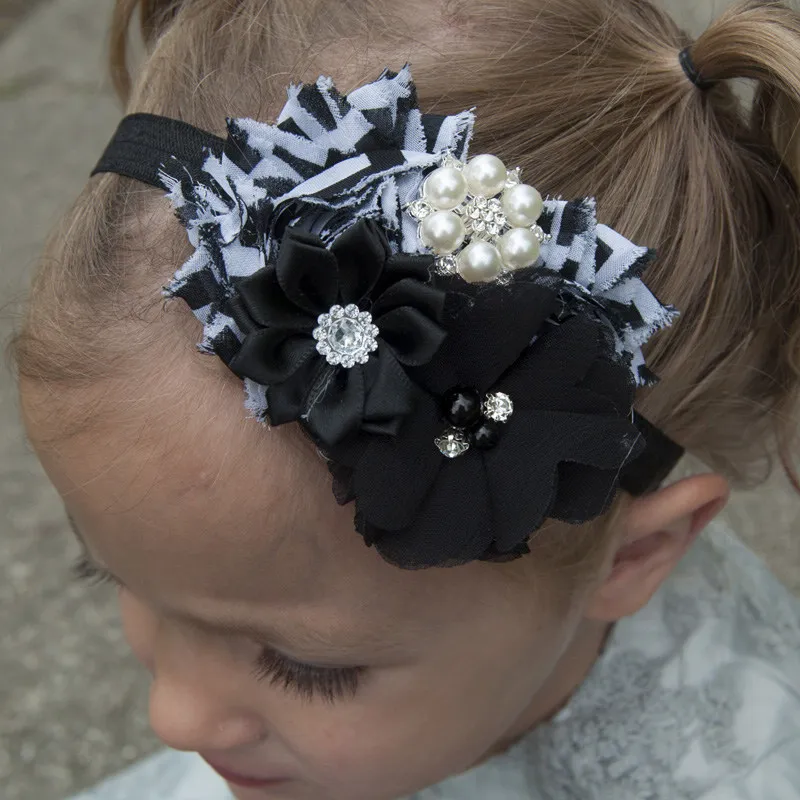 24 шт. шифоновые оборки для волос 10 цветов|shabby flower headband|flower headbandbow hairband |