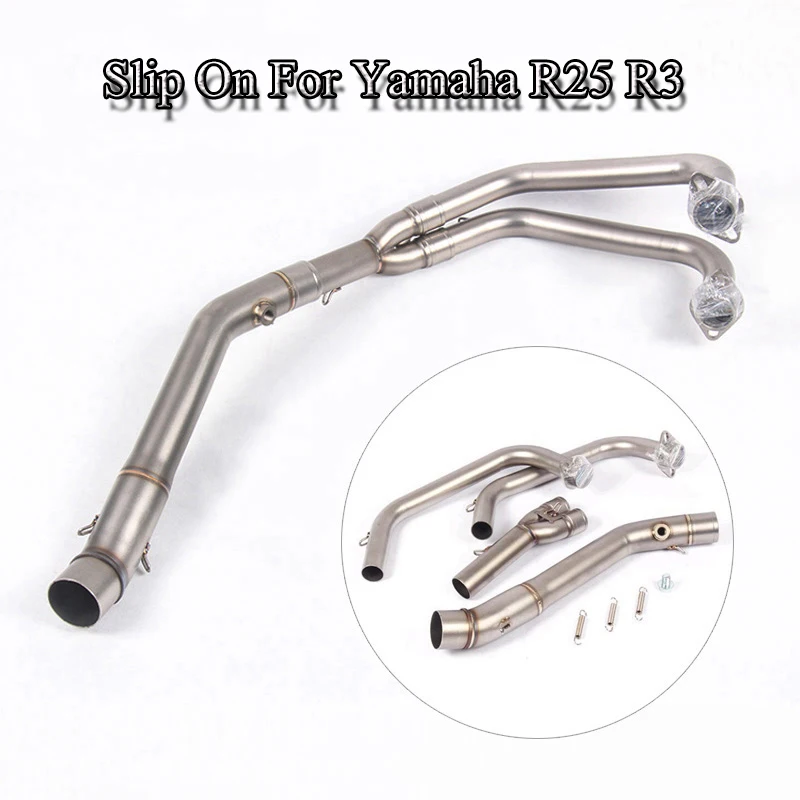 Slip On For Yamaha R25 R3 Exhaust System Pipe Front header Link Pipe Motorcycle Stainless Steel Exhaust Connect Pipe Modified
Slip On For Yamaha R25 R3 Exhaust System Pipe Front header Link Pipe Motorcycle Stainless Steel Exhaust Connect Pipe Modified