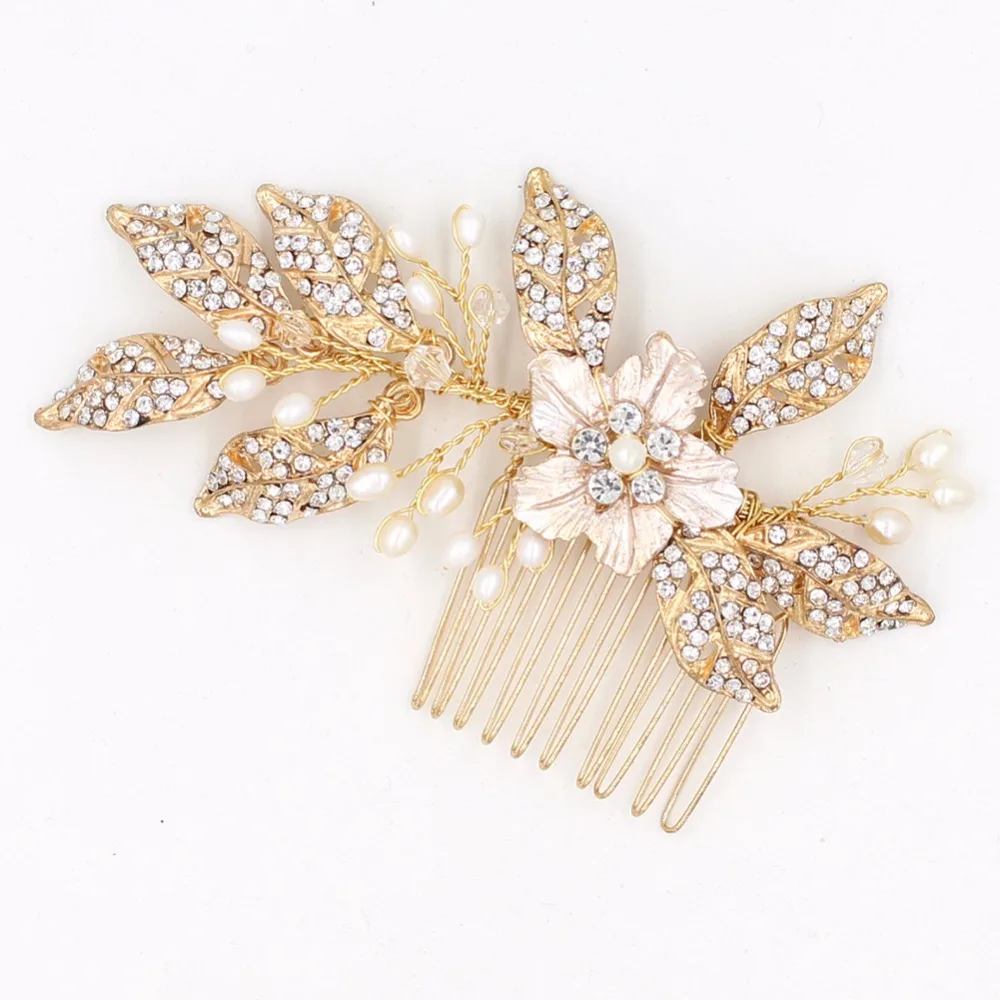 Womens Hair Combs Handmade Hair Jewelry Marriage Wedding Accessories Bridal Headdress Gold Floral O832
Womens Hair Combs Handmade Hair Jewelry Marriage Wedding Accessories Bridal Headdress Gold Floral O832