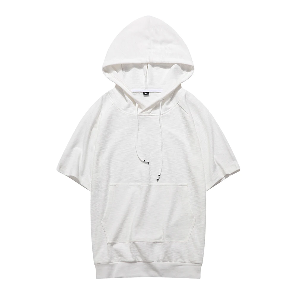 Men Hooded T-shirt Short-sleeved Solid Color Drawstring T-shirt Spring/Summer 3 Colors Man T
Men Hooded T-shirt Short-sleeved Solid Color Drawstring T-shirt Spring/Summer 3 Colors Man T