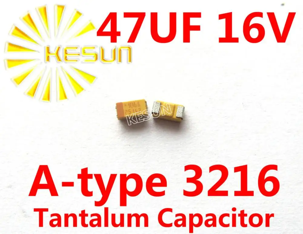 47UF 16V A type 1206 3216 476C SMD Tantalum Capacitor Connector TAJA476K016RNJ x100PCS Free Shipping
47UF 16V A type 1206 3216 476C SMD Tantalum Capacitor Connector TAJA476K016RNJ x100PCS Free Shipping