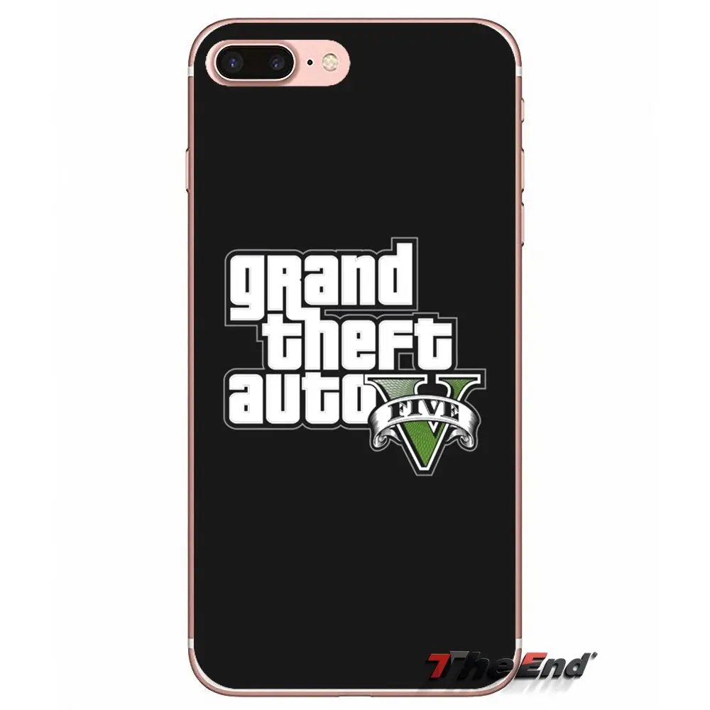 Для Samsung Galaxy J1 J2 J3 J5 J7 A3 A5 A7 2015 2016 2017 J330 J530 J730 Grand Theft Auto GTA Логотип Прозрачный мягкий