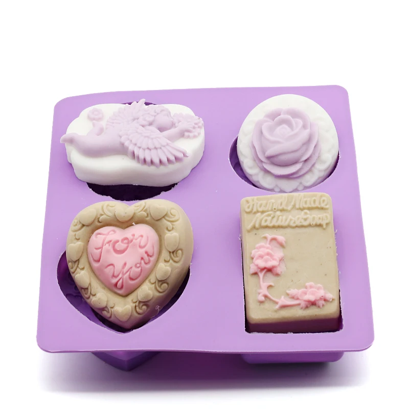 DIY handmade soap silicone mold angel rose love full set of cold soap making molds
DIY handmade soap silicone mold angel rose love full set of cold soap making molds