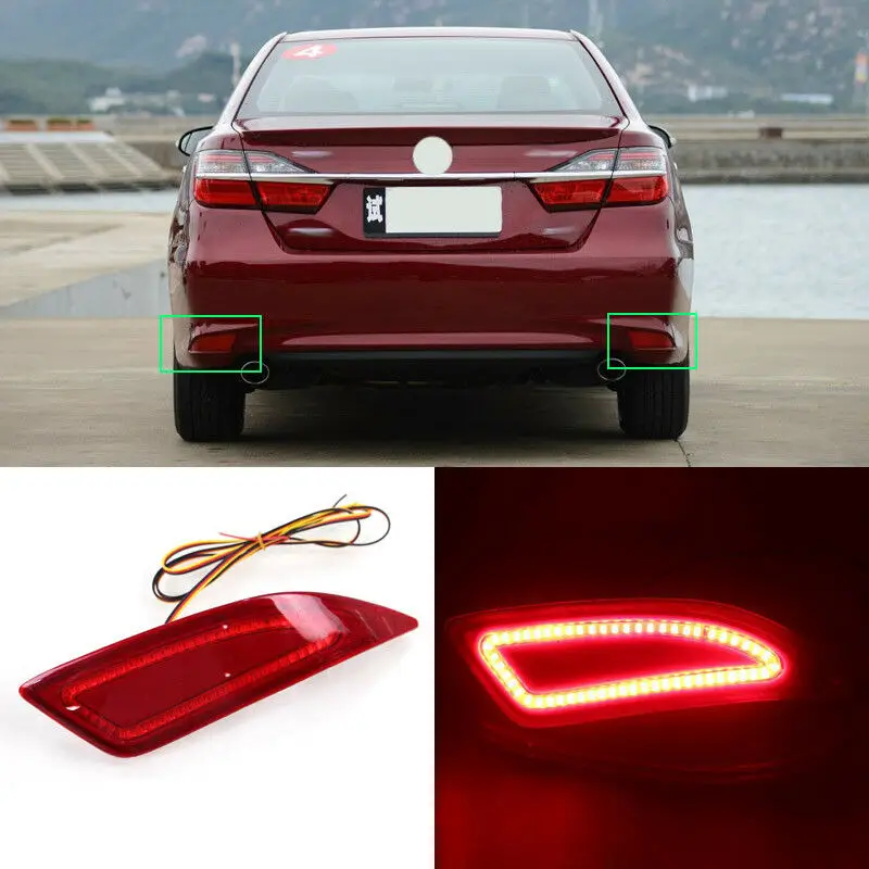 LED Rear Bumper Reflector Fog Brake Turn Indicator Lights For Toyota Camry 2015-2016
LED Rear Bumper Reflector Fog Brake Turn Indicator Lights For Toyota Camry 2015-2016