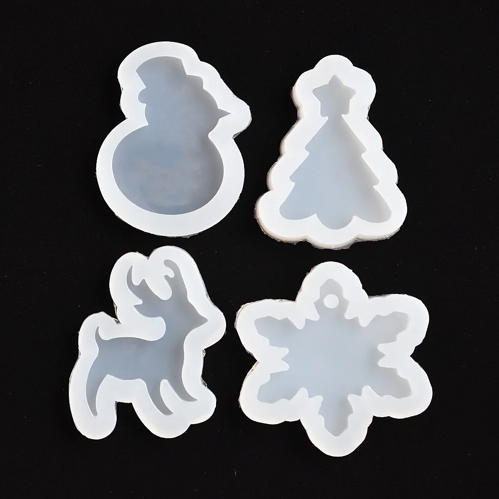 SNASAN 4pieces Silicone Mold for jewelry christmas tree deer Snowman snowflake charms pendant Resin Silicone Mould handmade tool
SNASAN 4pieces Silicone Mold for jewelry christmas tree deer Snowman snowflake charms pendant Resin Silicone Mould handmade tool