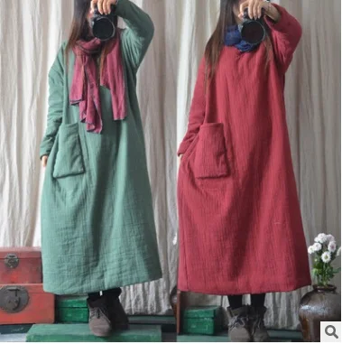 New products listed in the winter of 2017, the original design of high-end loose big yards of cotton linen women dress
New products listed in the winter of 2017, the original design of high-end loose big yards of cotton linen women dress