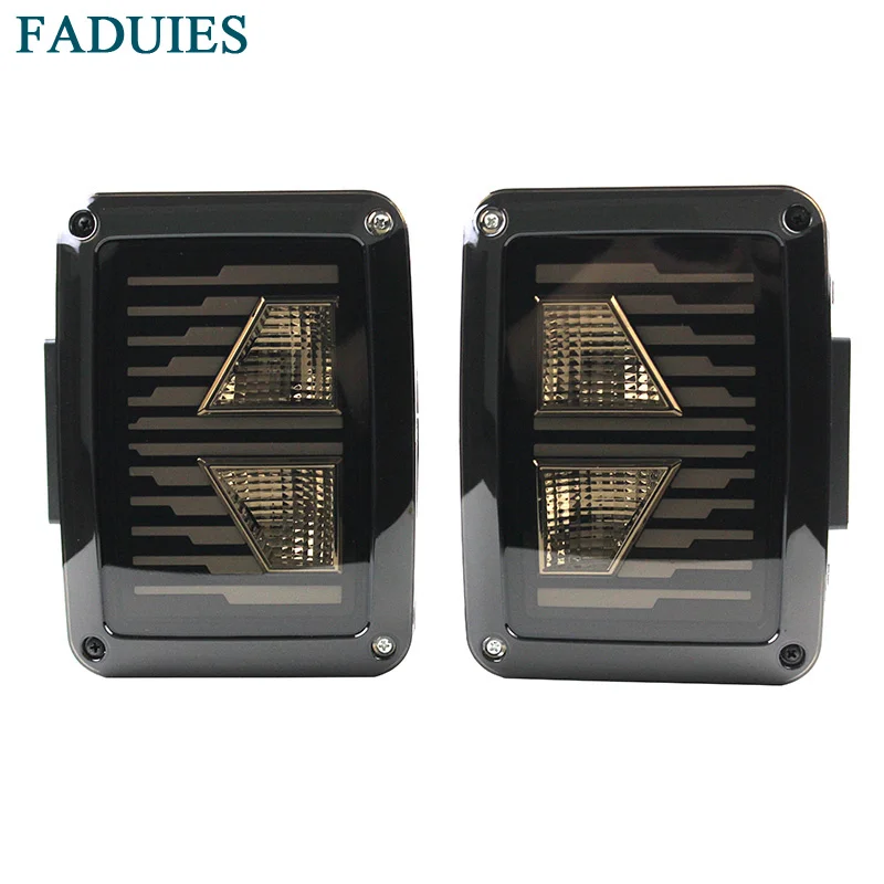 FADUIES копченые светодиодный задние фары для Jeep Wrangler JK JKU Sports Sahara Freedom Rubicon 2007 2016|led tail