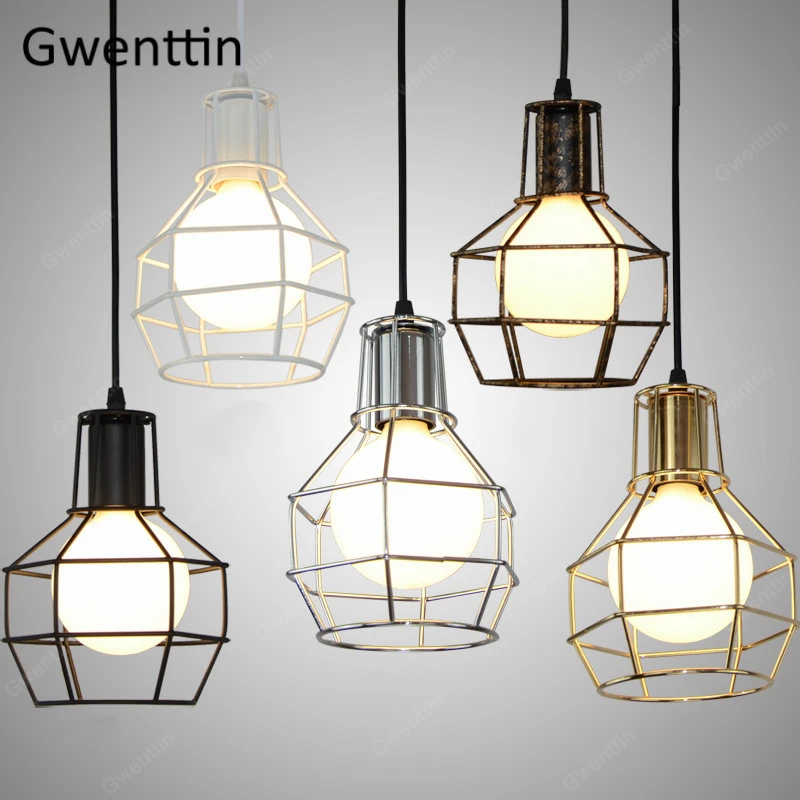 Iron Cage Pendant Light Loft Industrial Hanging Lamp for Dining Bar Kitchen Retro Home Decor Modern Led Light Fixtures Luminaire
Iron Cage Pendant Light Loft Industrial Hanging Lamp for Dining Bar Kitchen Retro Home Decor Modern Led Light Fixtures Luminaire