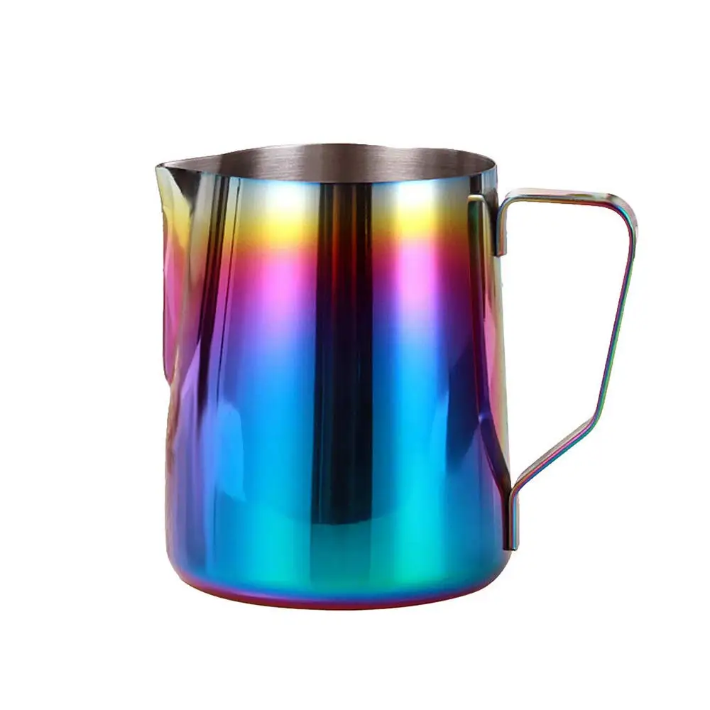 Milk Frothing Pitcher Jug for Latte Art, Rainbow Color Coffee Mugs Stainless Steel Milk Steaming Frother for Espresso, 350/600ml
Milk Frothing Pitcher Jug for Latte Art, Rainbow Color Coffee Mugs Stainless Steel Milk Steaming Frother for Espresso, 350/600ml
