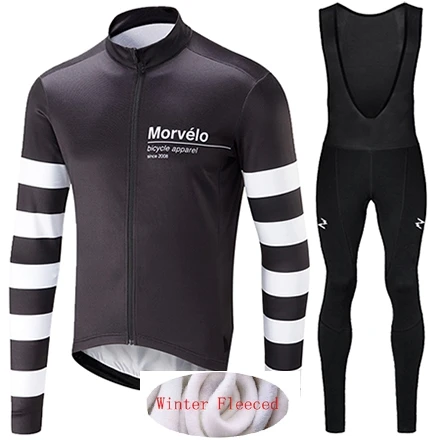 Morvelo 2019 winter thermal fleece long sleeve set Warm clothes maillot ciclismo bike winter cycling clothing Ropa de invierno