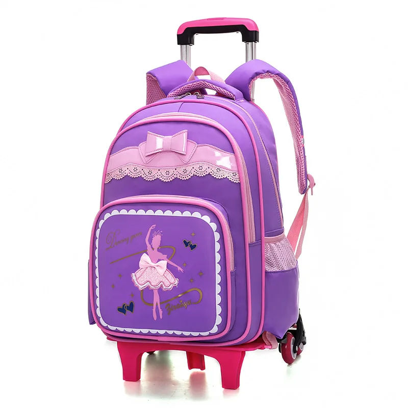 Детский съемный рюкзак на колесиках детские школьные сумки для мальчиков и