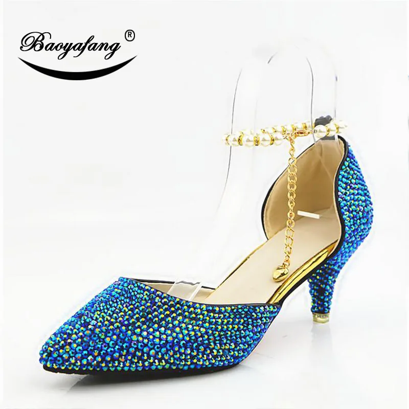 Pointed toe Womens wedding shoes AB Blue woman crystal party dress shoes royal blue Ankle Strap Pumps woman shoes
Pointed toe Womens wedding shoes AB Blue woman crystal party dress shoes royal blue Ankle Strap Pumps woman shoes