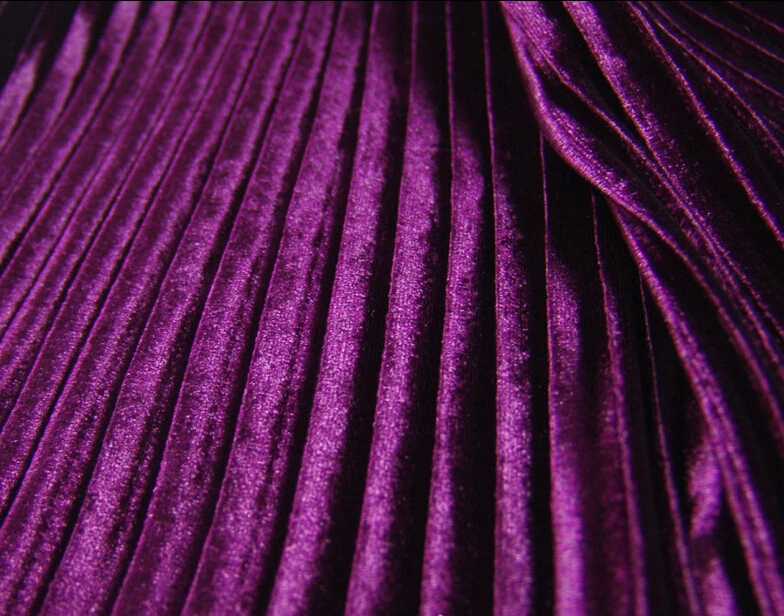 2 meters 150cm 59.05" width dark purple soft crumple accordion pleated pleuche velour fabric for long skirt dress MM73
2 meters 150cm 59.05" width dark purple soft crumple accordion pleated pleuche velour fabric for long skirt dress MM73
