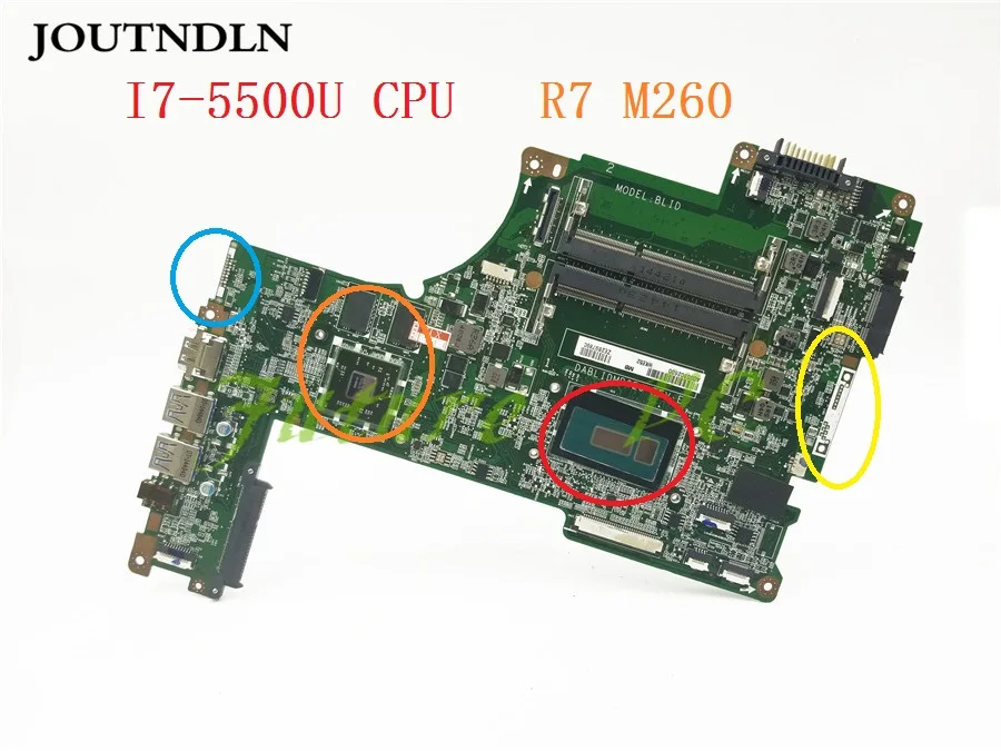 Материнская плата JOUTNDLN для ноутбука Toshiba Satellite S55 B A000302600 DDR3L Dablidmb8e0 W/ I7 5500U CPU и R7 M260