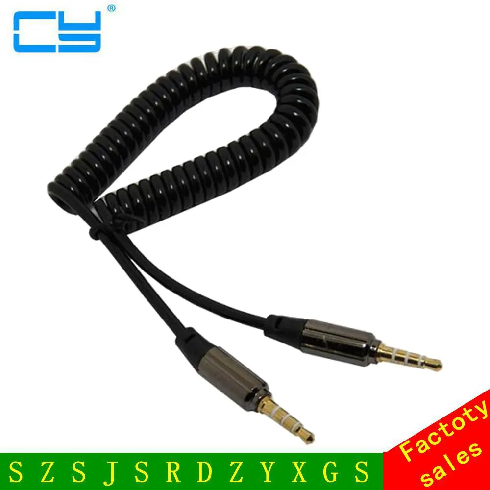 3.5mm Aux Cable Gold Plated 3.5 male to male spring telescopic aux car audio line for iphone/Samsung/HTC
3.5mm Aux Cable Gold Plated 3.5 male to male spring telescopic aux car audio line for iphone/Samsung/HTC