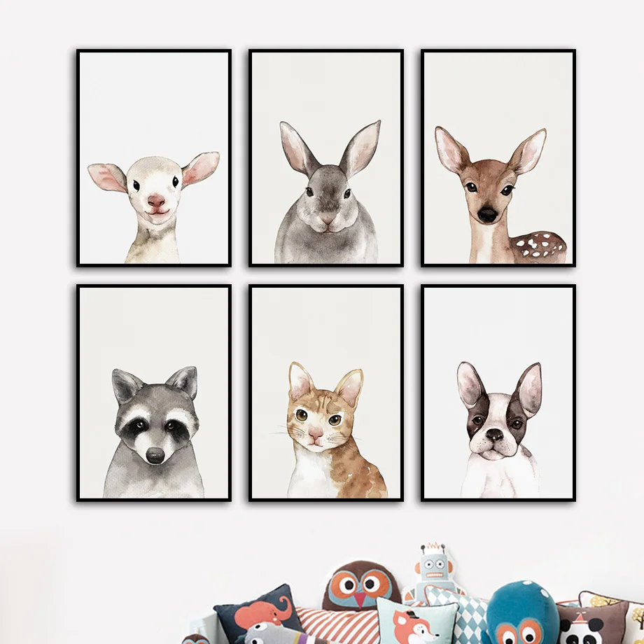 Deer Rabbit Raccoon Sheep Cat Dog Nordic Posters And Prints Nursery Wall Art Canvas Painting Wall Pictures Baby Kids Room Decor
Deer Rabbit Raccoon Sheep Cat Dog Nordic Posters And Prints Nursery Wall Art Canvas Painting Wall Pictures Baby Kids Room Decor