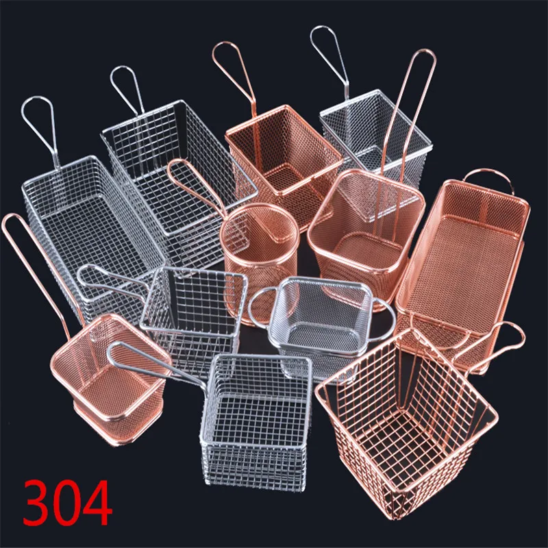 304 stainless steel Gold golden color Mini Fry Baskets Chip French Fries Frying Basket Mesh Stainer Net Chef Cook Kitchen Tools
304 stainless steel Gold golden color Mini Fry Baskets Chip French Fries Frying Basket Mesh Stainer Net Chef Cook Kitchen Tools