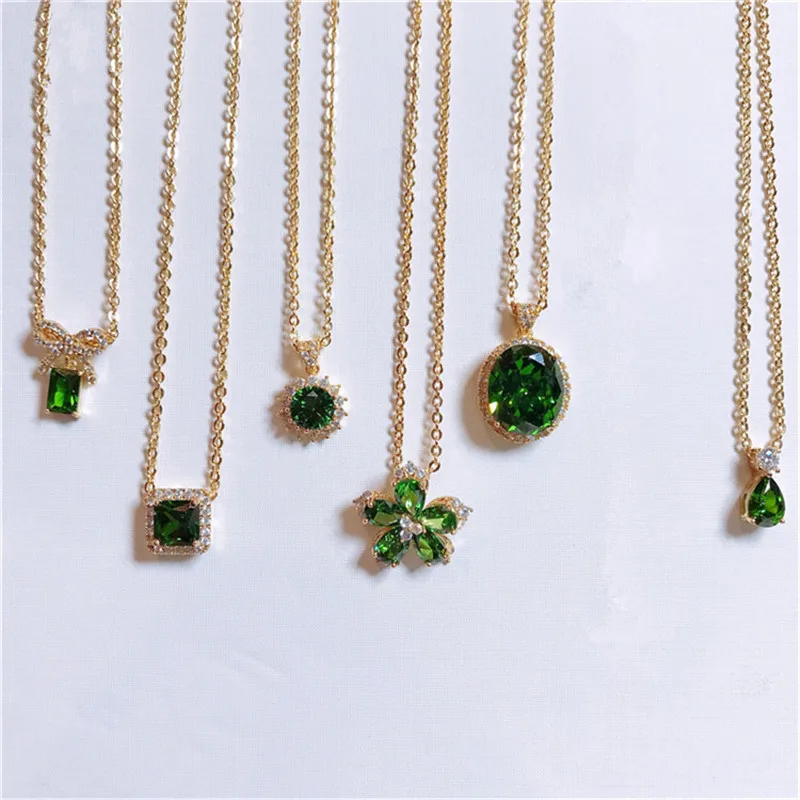Vintage Emerald Necklace Pendants For Women S925 Sterling Silver Green Natural Gemstone 18K Gold Clavicle Chain Fine Jewelry
Vintage Emerald Necklace Pendants For Women S925 Sterling Silver Green Natural Gemstone 18K Gold Clavicle Chain Fine Jewelry