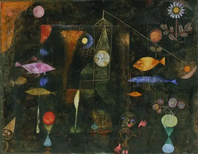 

High quality Oil painting Canvas Reproductions Fish Magic (1925) by Paul Klee Painting hand painted