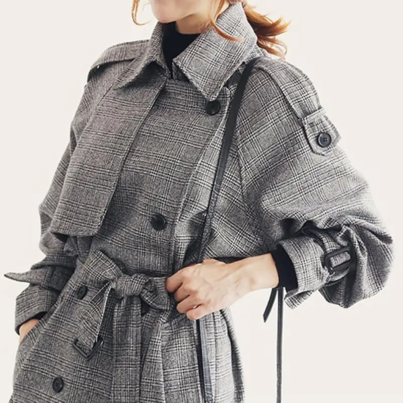 Nice Autumn And Winter Korean Version Of The X-Long Woolen Coat Wool Coat Double-Breasted Plaid England Style Vintage Parka
Nice Autumn And Winter Korean Version Of The X-Long Woolen Coat Wool Coat Double-Breasted Plaid England Style Vintage Parka