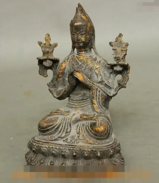 Free shipping S03048 Folk Chinese Tibetan Buddhism Bronze Gilt Je Tsongkhapa Buddha Lotus Seat Statue
Free shipping S03048 Folk Chinese Tibetan Buddhism Bronze Gilt Je Tsongkhapa Buddha Lotus Seat Statue