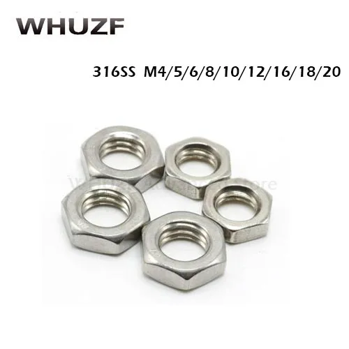 DIN439 GB6172 316 stainless steel hexagonal thin nut M3 M4 M5 M6 M8 M10 M12 M20 prevent from rusting nuts
DIN439 GB6172 316 stainless steel hexagonal thin nut M3 M4 M5 M6 M8 M10 M12 M20 prevent from rusting nuts