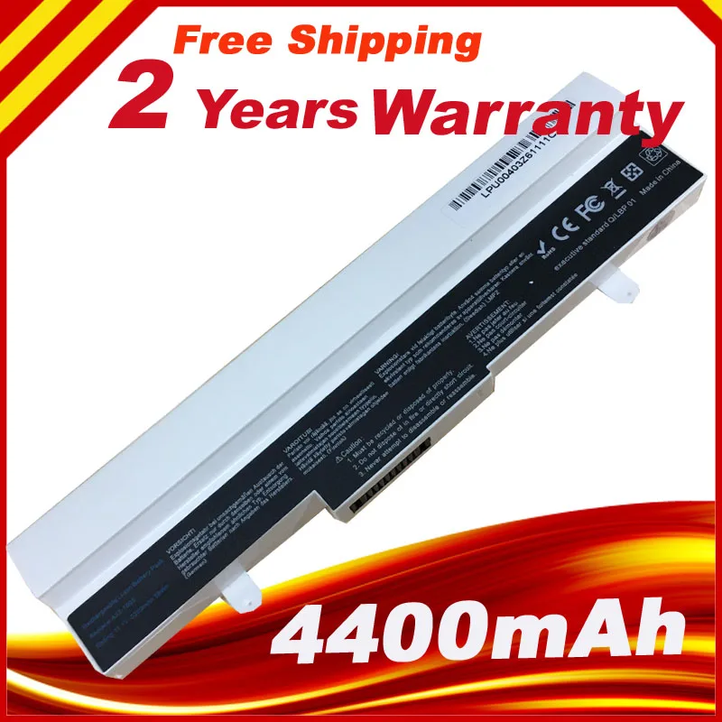 

White 6CELL Laptop battery for ASUS Eee PC 1001 1005 1005H 1005HA 1101HA 1005PX AL31-1005 AL32-1005 ML32-1005 PL32-1005