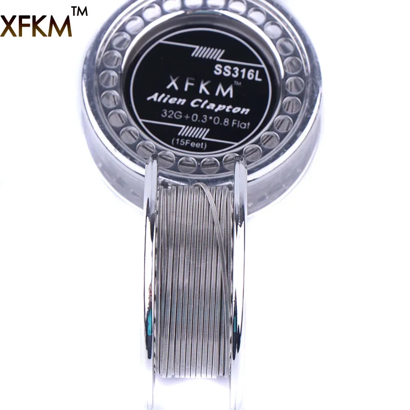 5 м/рулон XFKM SS316L Alien Clapton проволока нагревательная проволока для RDA RBA перестраиваемая DIY катушка распылителя электронной сигареты
5 м/рулон XFKM SS316L Alien Clapton проволока нагревательная проволока для RDA RBA перестраиваемая DIY катушка распылителя электронной сигареты
