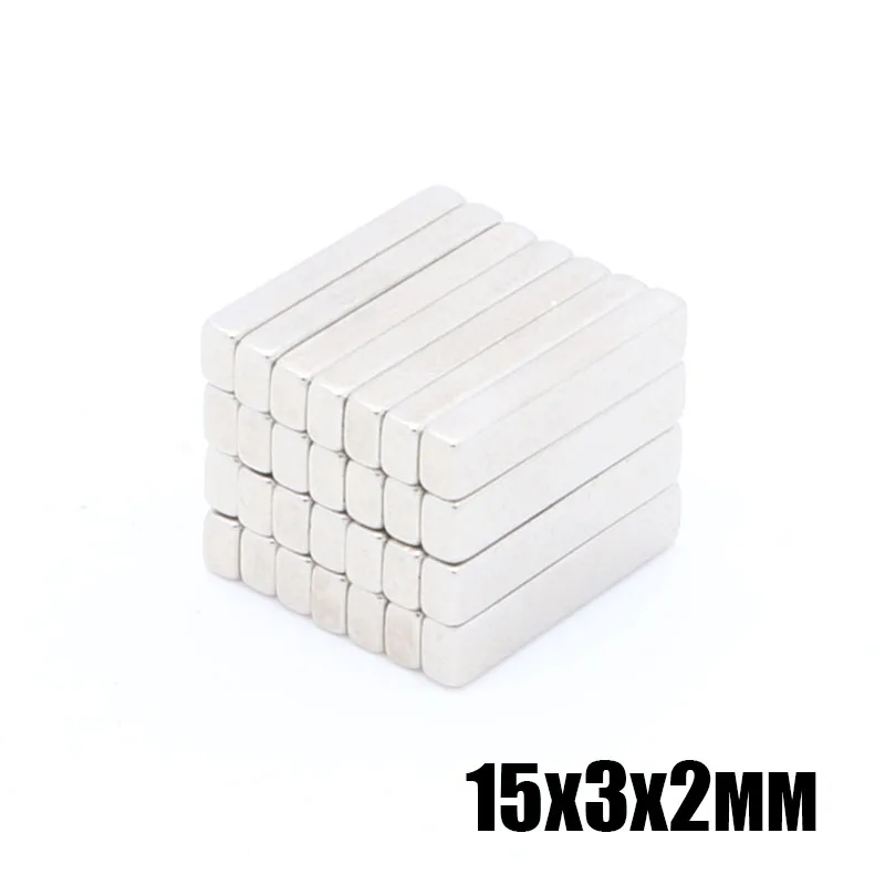 500pcs 15x3x2 mm Strong Bar Block Magnets Rare Earth Neodymium 15x3x2mm Ndfeb Neodymium Magnet
500pcs 15x3x2 mm Strong Bar Block Magnets Rare Earth Neodymium 15x3x2mm Ndfeb Neodymium Magnet
