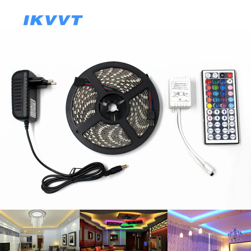 Комплект светодиодных лент IKVVT RGB SMD 5050 30 светодиодов/м 60 12 В Светодиодная лента