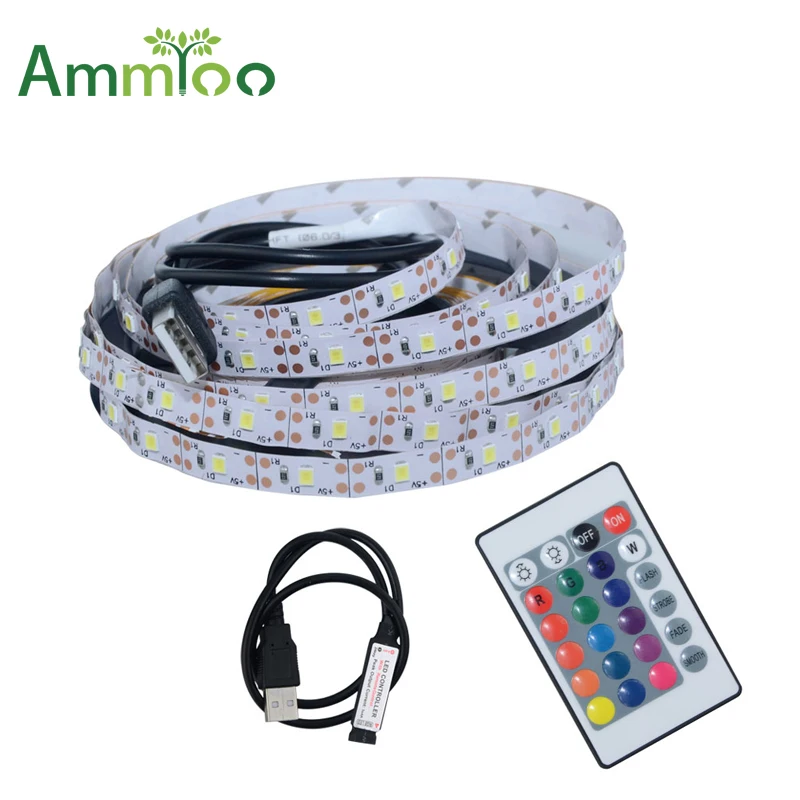 AmmToo USB Powered 5V 50CM 1M 2M 3M 4M 5M RGB LED Strip Light Lamp SMD 2835 Christmas Desk Decor Tape For TV Background Lighting
AmmToo USB Powered 5V 50CM 1M 2M 3M 4M 5M RGB LED Strip Light Lamp SMD 2835 Christmas Desk Decor Tape For TV Background Lighting
