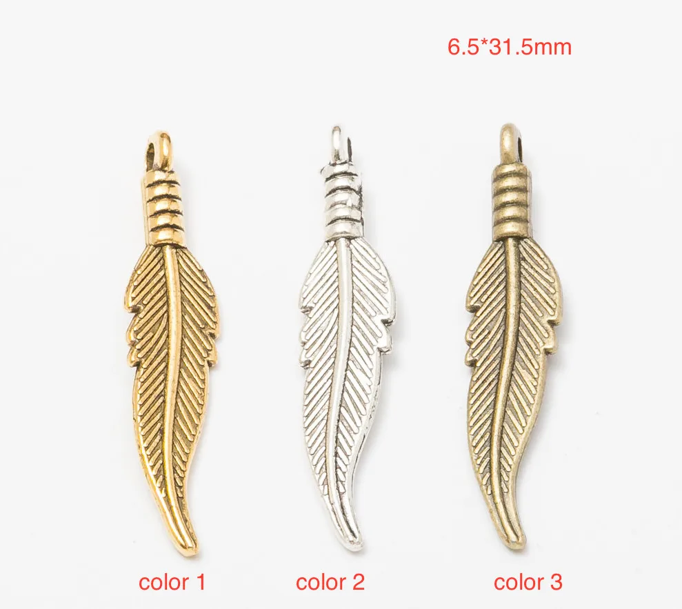 50pc 6.5*31.5mm Bronze/Anti-silver Color Leaf Charm Pendant For Keychain/Necklace/Earring DIY Women Handmade Jewelry Making
50pc 6.5*31.5mm Bronze/Anti-silver Color Leaf Charm Pendant For Keychain/Necklace/Earring DIY Women Handmade Jewelry Making