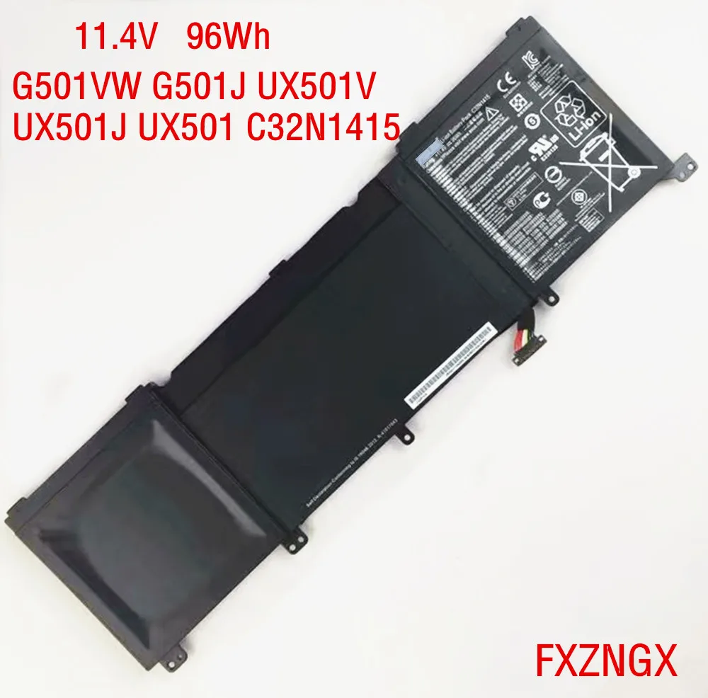 11.4V 96WH New C32N1415 Laptop Battery for Asus ZenBook Pro UX501JW UX501LW UX501VW N501VW G501VW G501J UX501V UX501J UX501
11.4V 96WH New C32N1415 Laptop Battery for Asus ZenBook Pro UX501JW UX501LW UX501VW N501VW G501VW G501J UX501V UX501J UX501