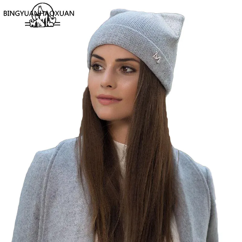 BINGYUANHAOXUA New Winter Brand Hats Knitted Hat With Ears Hot Cat Girl Woman High Fashion Wool Cap Women's Caps Gorros Cap
BINGYUANHAOXUA New Winter Brand Hats Knitted Hat With Ears Hot Cat Girl Woman High Fashion Wool Cap Women's Caps Gorros Cap
