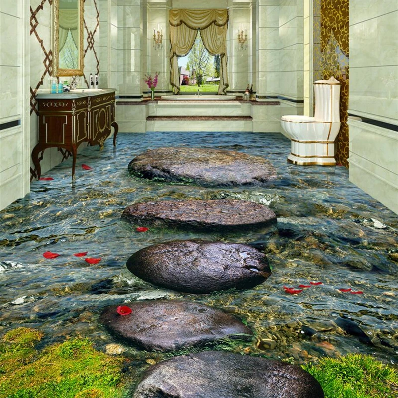 beibehang Custom 3d wall paper stone stream river kitchen bathroom 3D floor tiles tile painting wallpaper decorate
beibehang Custom 3d wall paper stone stream river kitchen bathroom 3D floor tiles tile painting wallpaper decorate