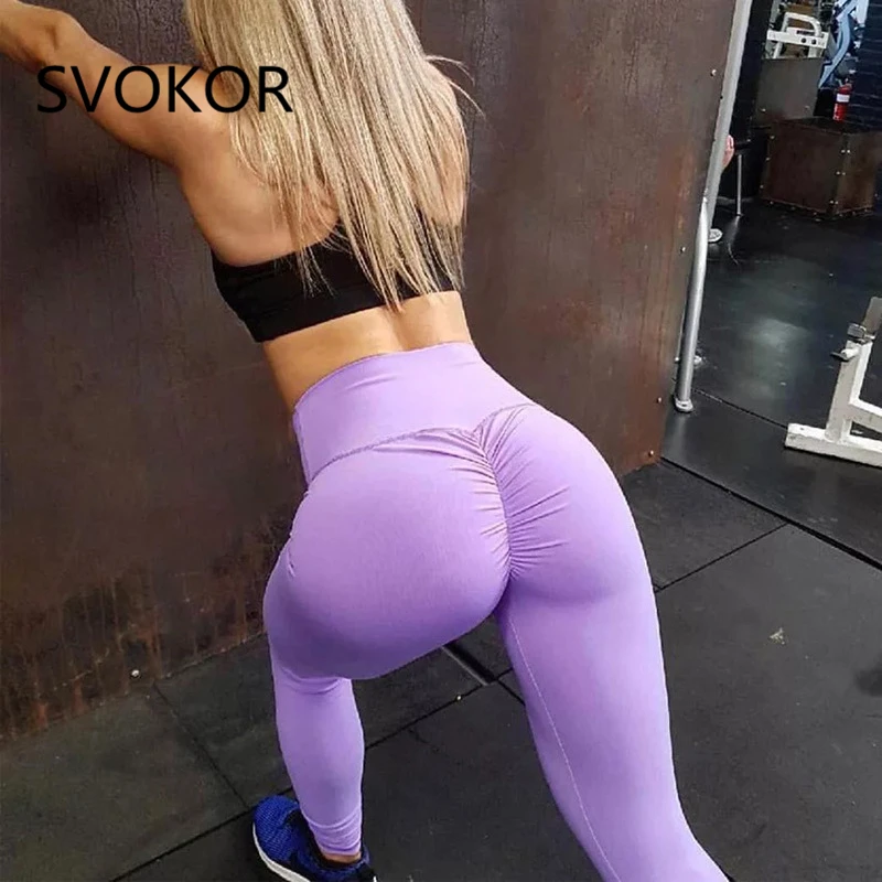 SVOKOR Fitness Leggings Women Polyester High Waist Long Jeggings Adventure Time Push Up Fold Casual Legging For Female | Женская одежда