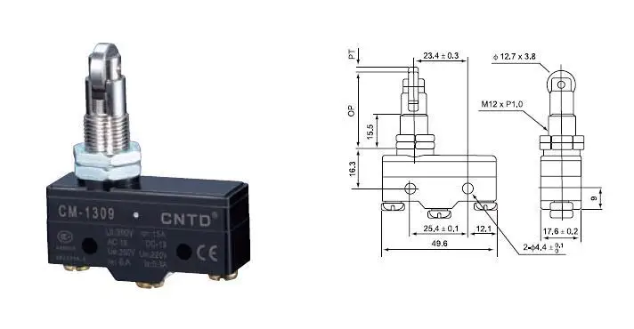 Top Quality Original CNTD CM-1309 Micro Switch/Limit Switch Ui 380V Ith 15A For Electric Forklift Machine Tool
Top Quality Original CNTD CM-1309 Micro Switch/Limit Switch Ui 380V Ith 15A For Electric Forklift Machine Tool