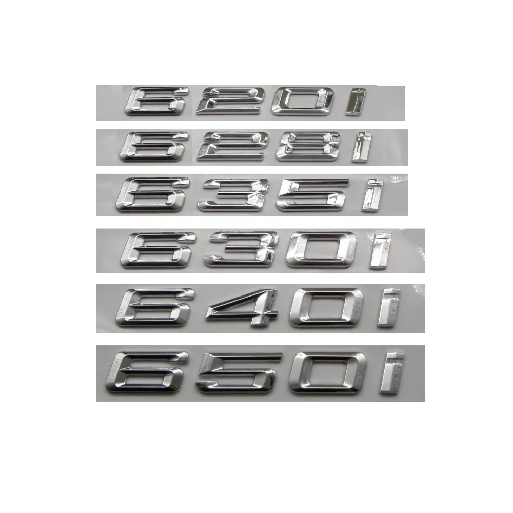 Chrome Silver ABS Number Letters Word Car Trunk Badge Emblem Emblems for BMW 6 Series 620i 628i 635i 630i 640i 650i 660i
Chrome Silver ABS Number Letters Word Car Trunk Badge Emblem Emblems for BMW 6 Series 620i 628i 635i 630i 640i 650i 660i