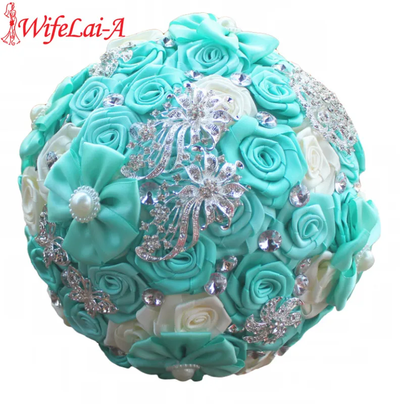 WifeLai-A New DIY Fabric Bouquet Mint Green Ivory Wedding Bouquet Crystal Brooch Bouquet Bridal Bouquet ramos de novia W2018
WifeLai-A New DIY Fabric Bouquet Mint Green Ivory Wedding Bouquet Crystal Brooch Bouquet Bridal Bouquet ramos de novia W2018