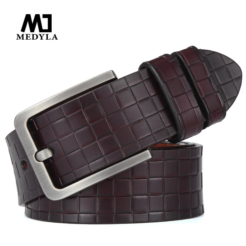 MEDYLA Men's Belt Leather Checkered Quality Cowhide Interlayer Belt For Men Casual Business Brand Belt MD15
MEDYLA Men's Belt Leather Checkered Quality Cowhide Interlayer Belt For Men Casual Business Brand Belt MD15