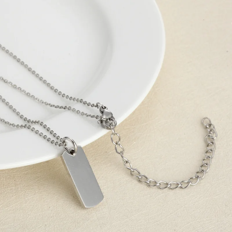 Stainless Steel Blank Glossy Rectangular Pendant Necklace 8*20mm Gold Unisex Simple Geometric Jewelry Can Engrave Words
Stainless Steel Blank Glossy Rectangular Pendant Necklace 8*20mm Gold Unisex Simple Geometric Jewelry Can Engrave Words