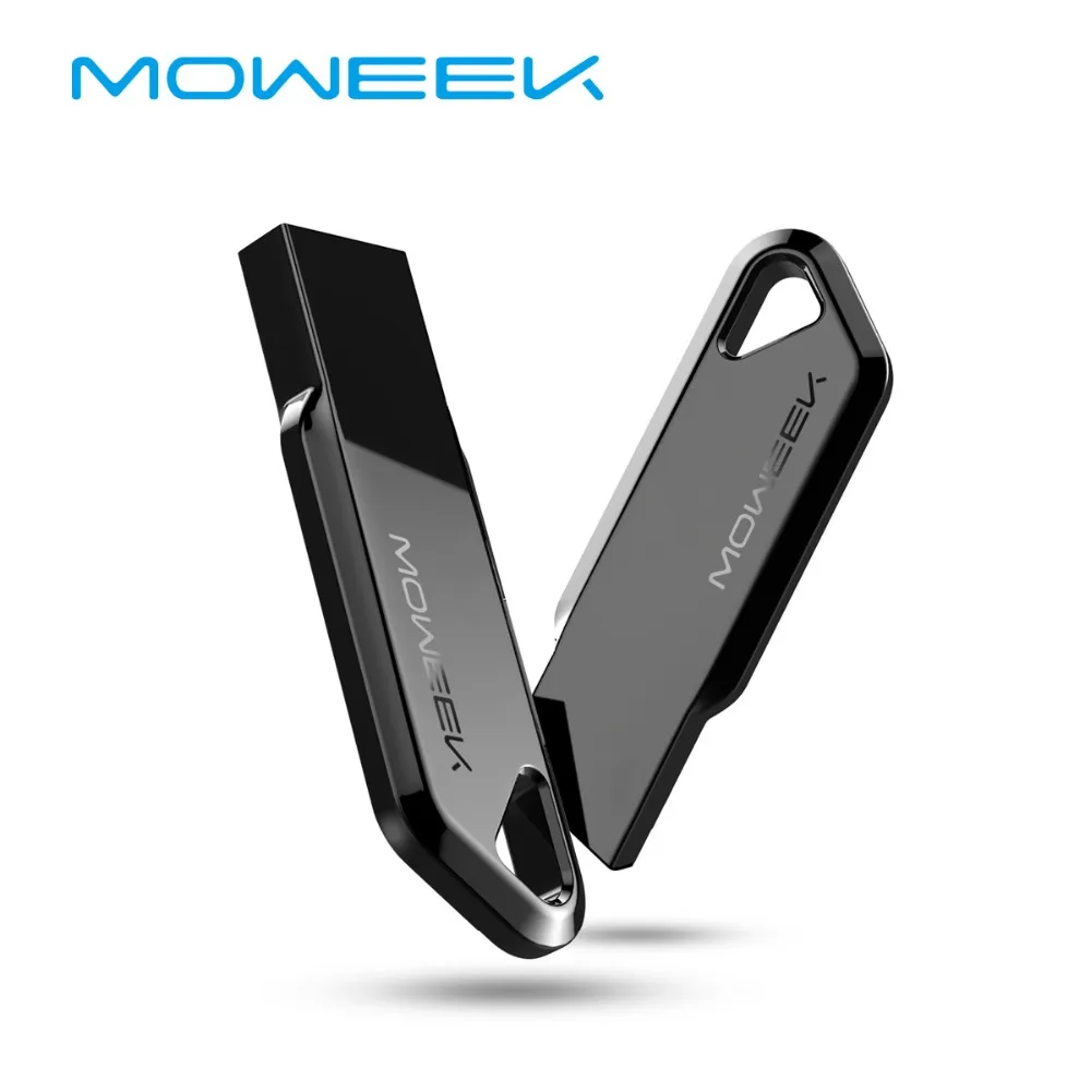 Moweek металлическая USB флеш карта 16 ГБ 32 64 флешка 128 бизнес диск 2 0 8 u для автомобиля