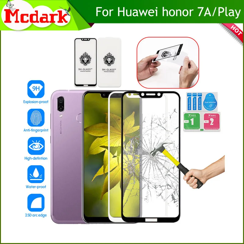 Mcdark 2.5D 9H закаленное стекло для Huawei honor 7A защита экрана Play телефона защитная