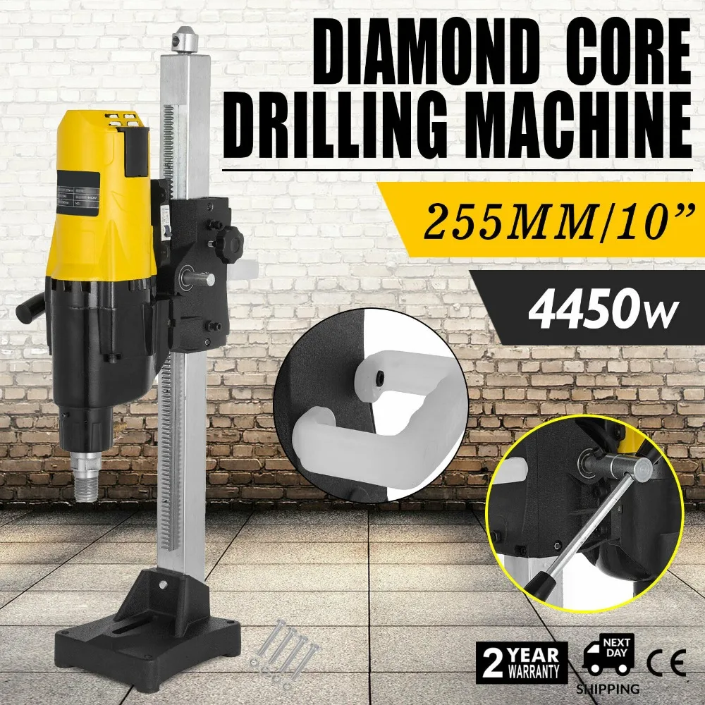 4450w 255mm Diamond Core Wet Drill Machine Rock Holes Rig Motor Detection
4450w 255mm Diamond Core Wet Drill Machine Rock Holes Rig Motor Detection