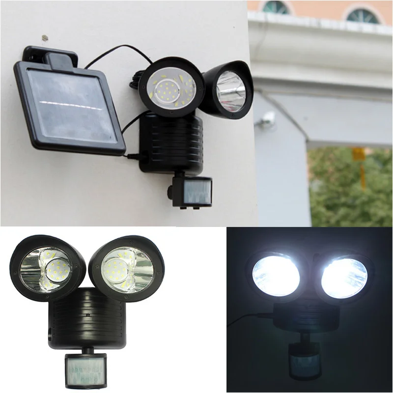 Double-headed LED solar induction spotlights 22 LED human body sensor garden door lights outdoor lighting solar camping lamp
Double-headed LED solar induction spotlights 22 LED human body sensor garden door lights outdoor lighting solar camping lamp