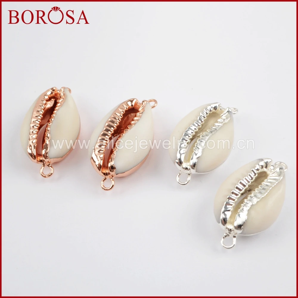 BOROSA 10PCS Fashion Silver Color Natural Shell Connector Double Bails Double Charms for Necklace Druzy Jewelry G1500
BOROSA 10PCS Fashion Silver Color Natural Shell Connector Double Bails Double Charms for Necklace Druzy Jewelry G1500