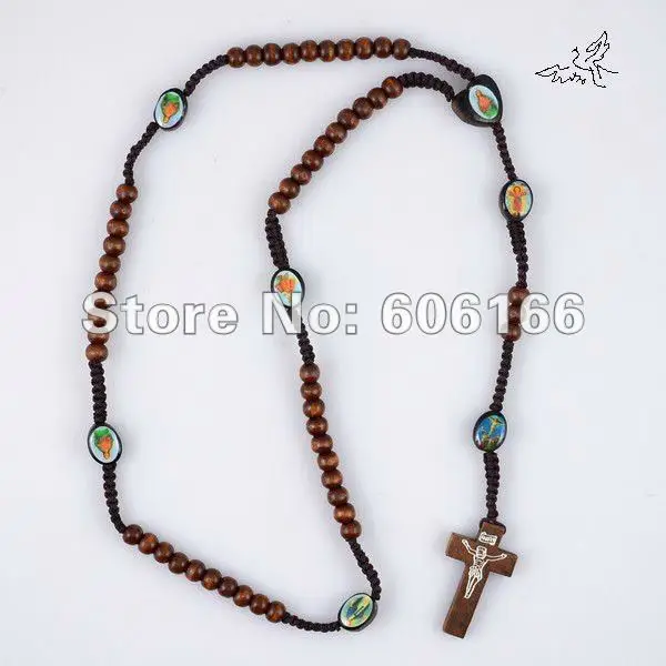 Wholesale 48pc/lot Deep Brown Wooden Rosary Beads Necklace Jesus Cross Pendant Necklaces Wood Religious Cross Jewelry
Wholesale 48pc/lot Deep Brown Wooden Rosary Beads Necklace Jesus Cross Pendant Necklaces Wood Religious Cross Jewelry
