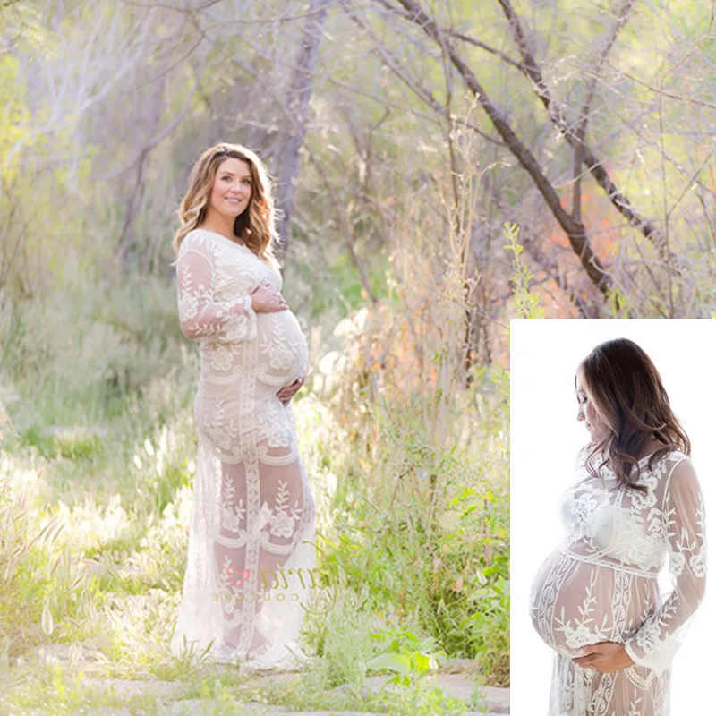 New Maternity dresses Long lace woman pregnancy dress for photo shoot White color V-Neck long sleeve elegant clothing
New Maternity dresses Long lace woman pregnancy dress for photo shoot White color V-Neck long sleeve elegant clothing