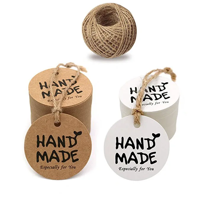 100pcs brown/white round "HANDMADE" tags for wedding party decoration tags Packaging Hang paper Tags stationery price tags
100pcs brown/white round "HANDMADE" tags for wedding party decoration tags Packaging Hang paper Tags stationery price tags